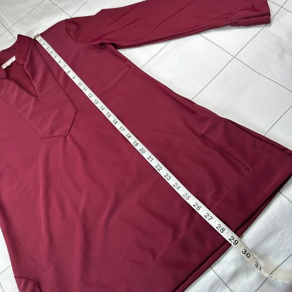 Jude Connally Tunic Top Womens Small Red Chris Jude Cloth Pullover Stretch USA - Picture 7 of 8